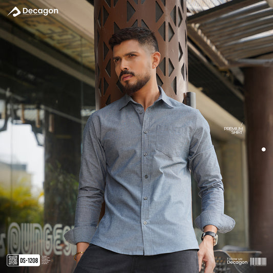 Casual Solid Remi Cotton Shirt for Men